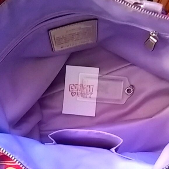 Coach Poppy Graffiti Satchel Large NWOT - Picture 2 of 3